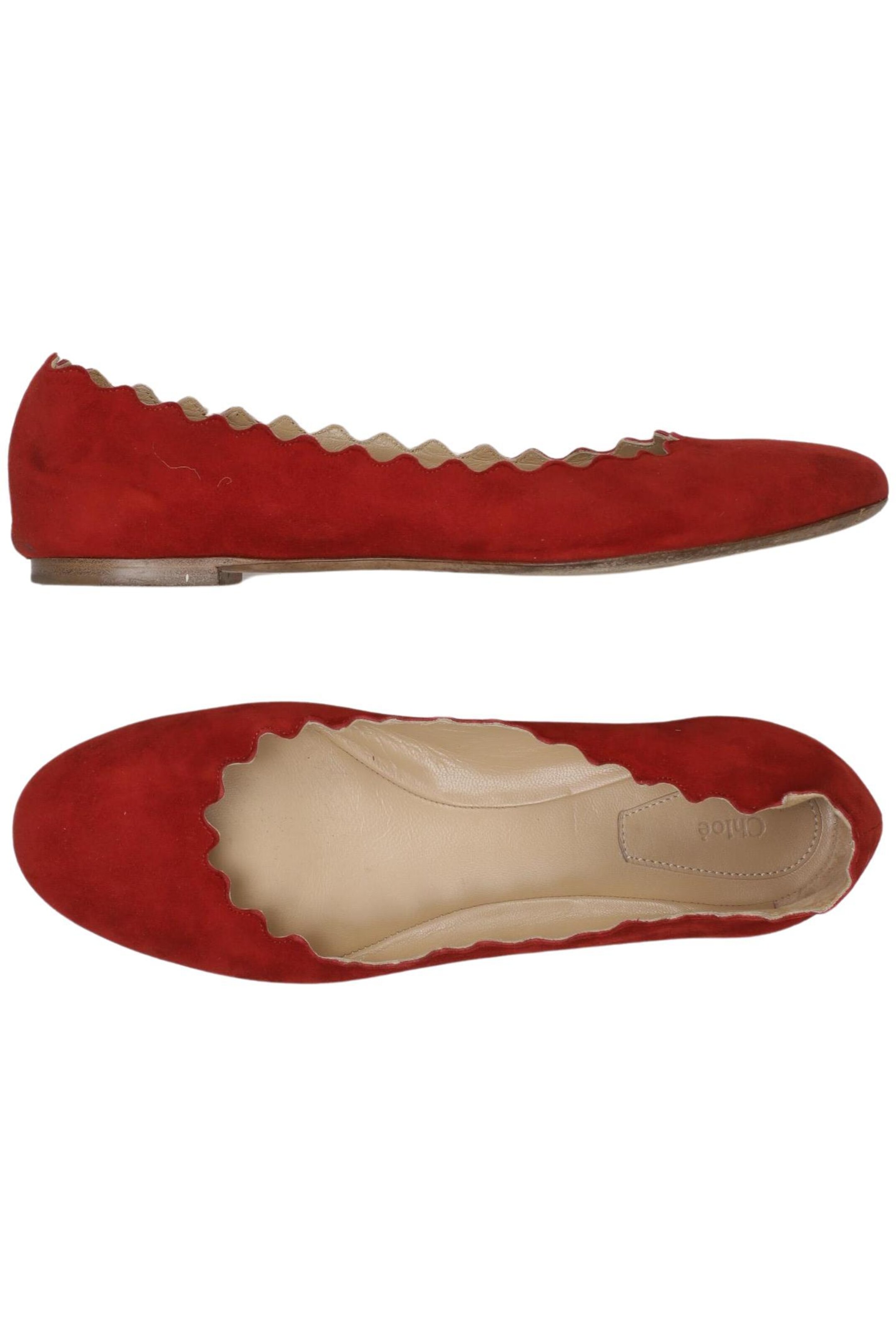Chloé Ballerina in 38,5 in rot, Produktansicht