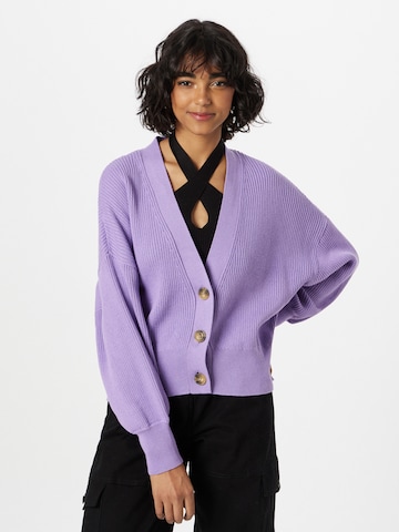 ESPRIT Knit Cardigan in Purple: front