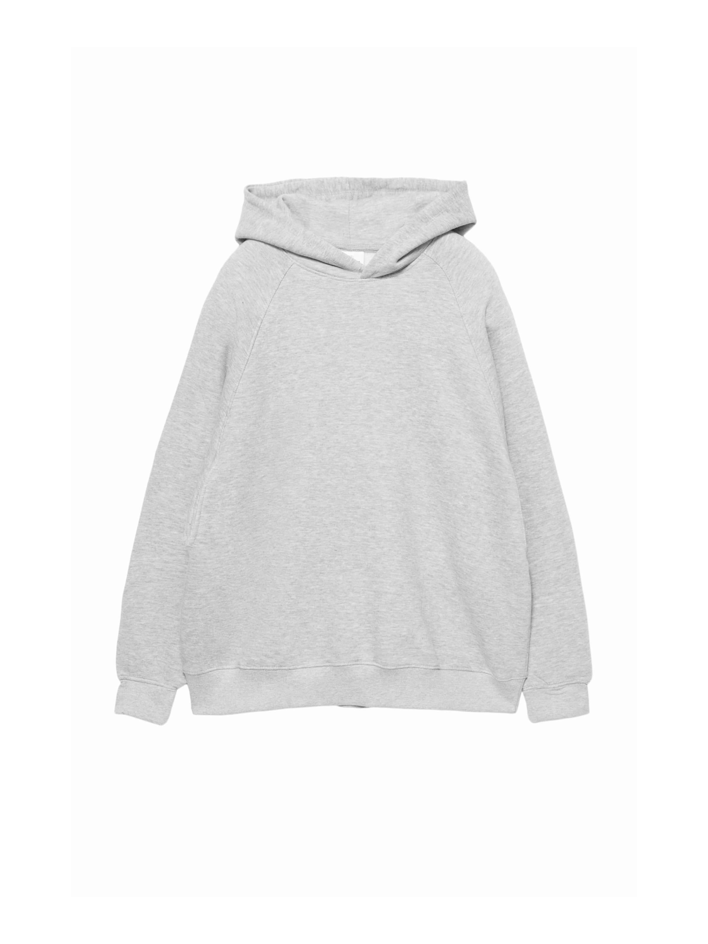 Bluză de molton de la Pull&Bear pe gri: față