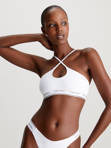 Calvin Klein Swimwear Bustier Bikinioverdel 'Meta Legacy' i hvid: forside