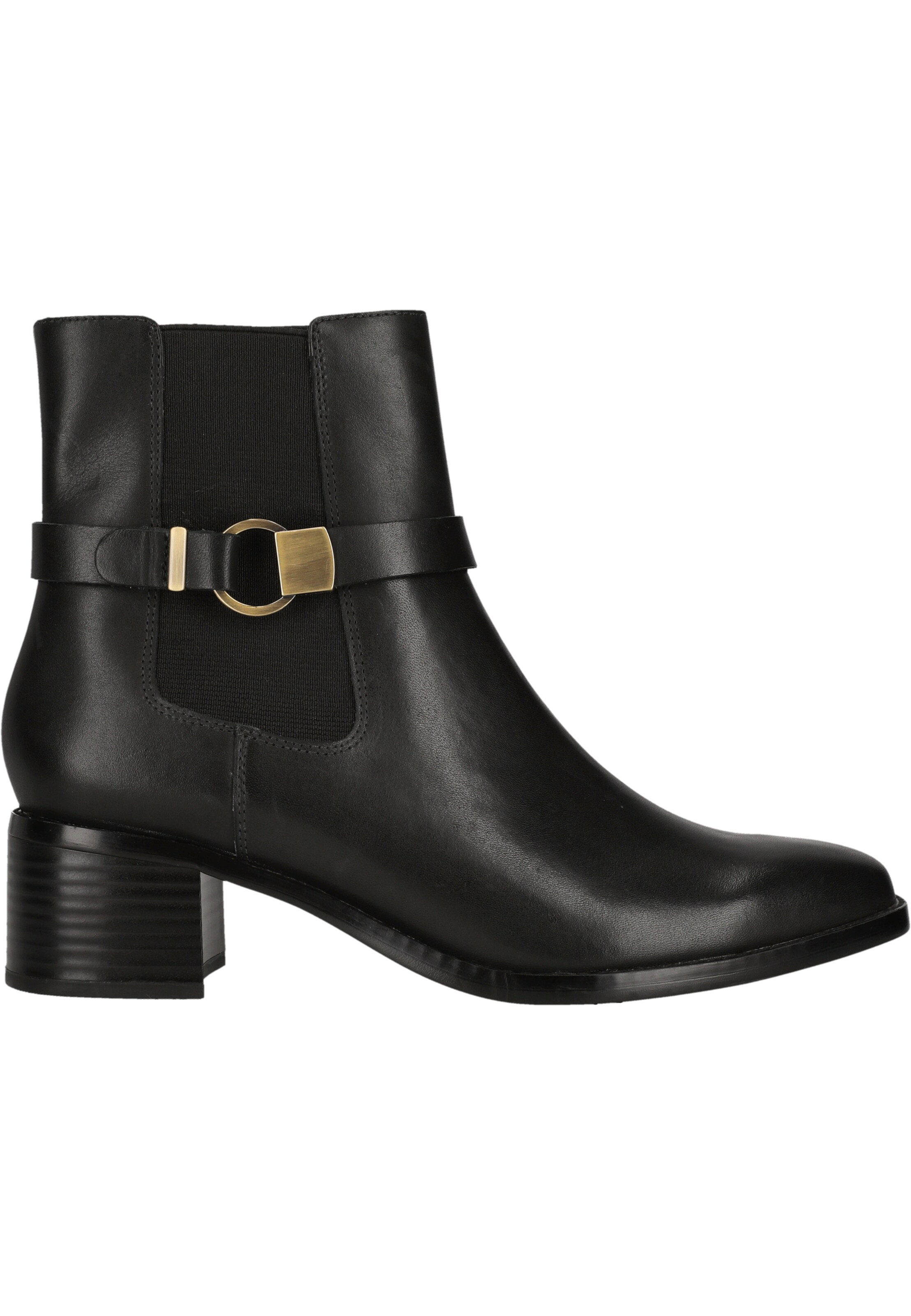 CLARKS Enkellaarsjes 'Wreen Buckle' in Zwart