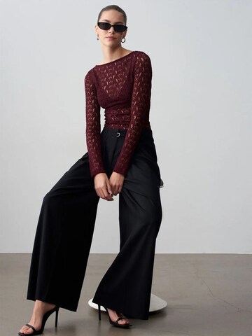 Dilvin Wide Leg Hose in Schwarz