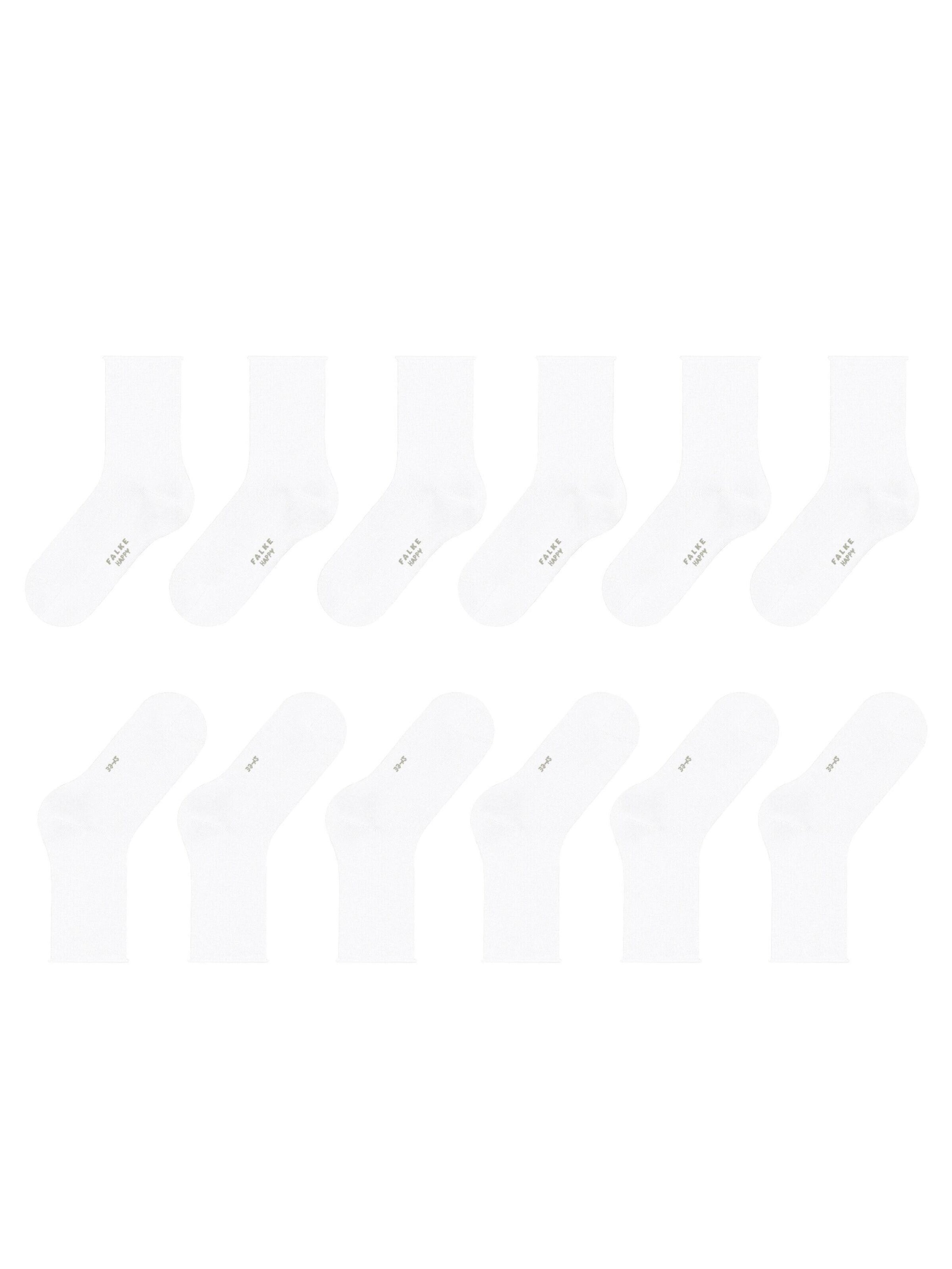 FALKE Socks 'Happy 6-Pack' in White