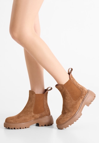 WODEN Chelsea boots 'Aya Warm' in Bruin