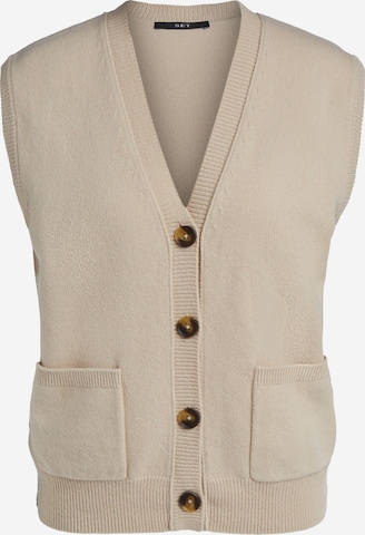 SET Knitted Vest in Beige: front