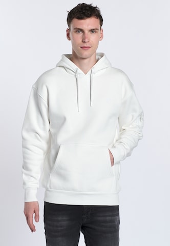 DENIM CULTURE - Sudadera 'SAORO' en blanco: frente