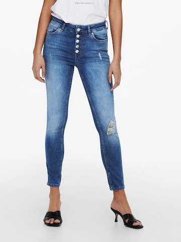 Only Petite Skinny Jeans in Blauw: voorkant