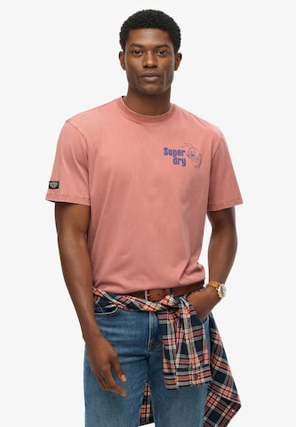T-Shirt 'Trade Tools' Superdry en marron : devant