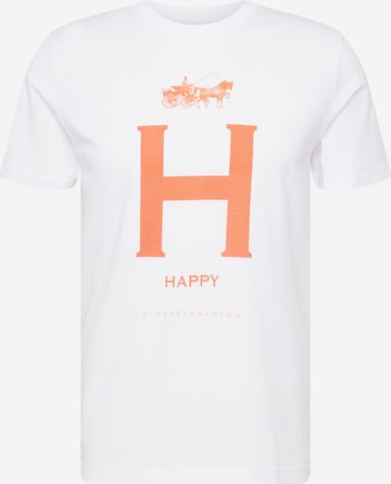 EINSTEIN & NEWTON T-shirt 'Happy Paris' i vit: framsida
