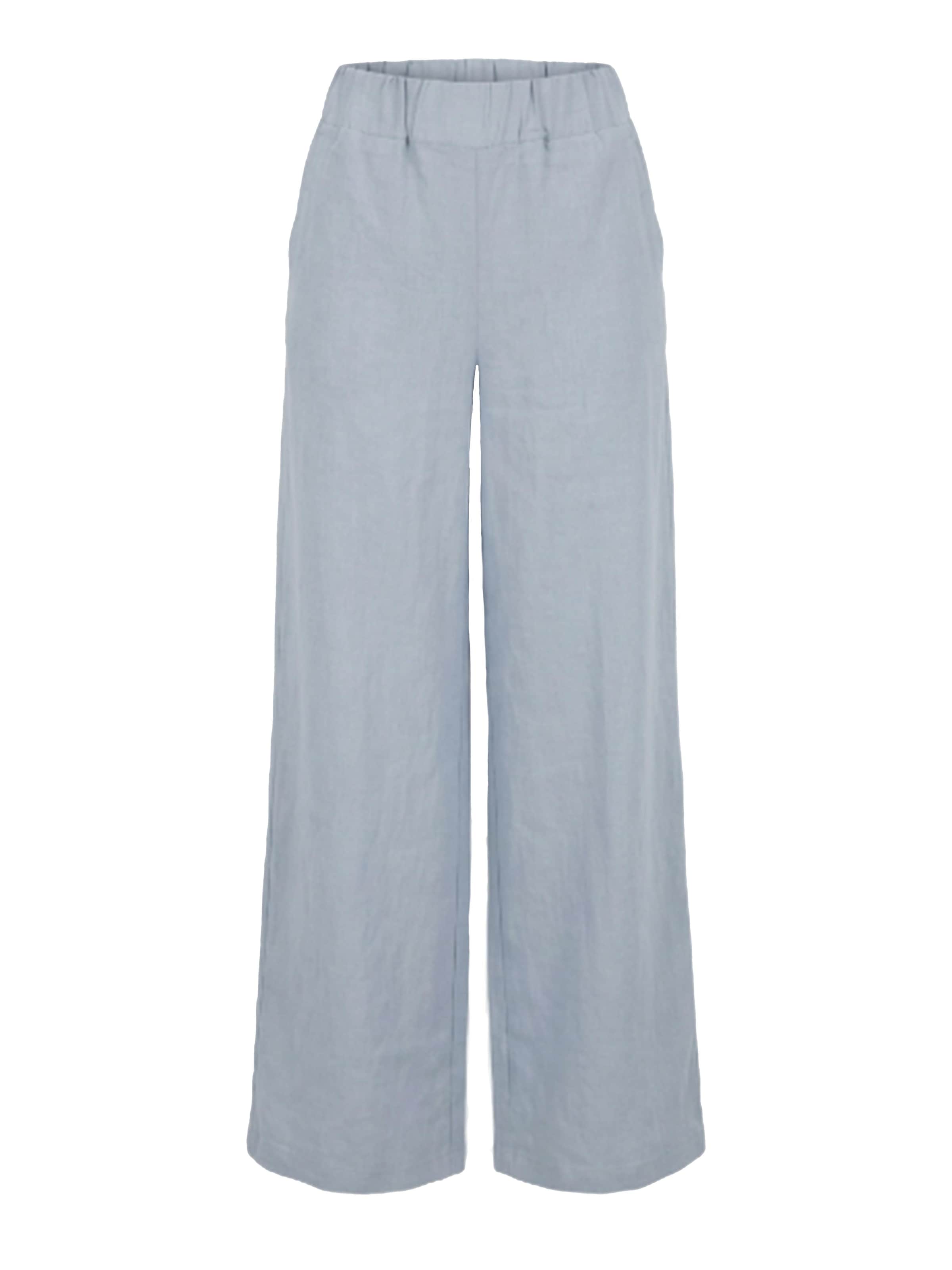 Honnête Atelier Wide leg Broek in Blauw: voorkant