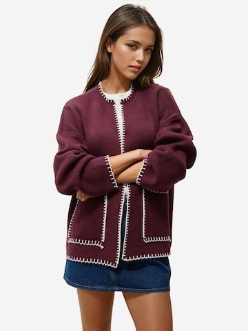 Hiccup Gebreid vest in Bruin: voorkant