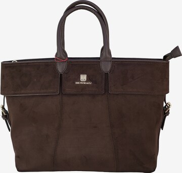 Borsa a mano 'Ecopelle' di Bruno Magli in marrone: frontale