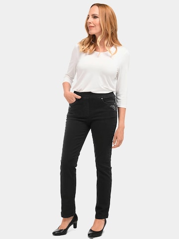 Goldner Regular Jeans 'Louisa' in Schwarz