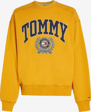 Tommy Jeans Collegepaita värissä keltainen: edessä