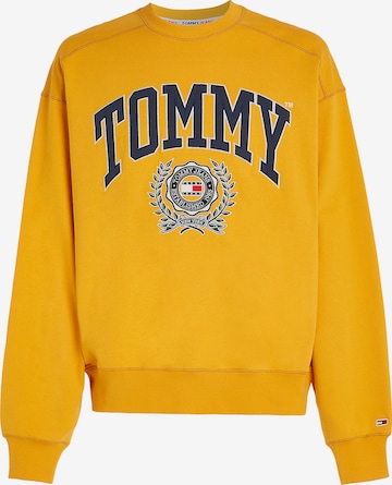 Tommy JeansSweater majica - žuta boja: prednji dio