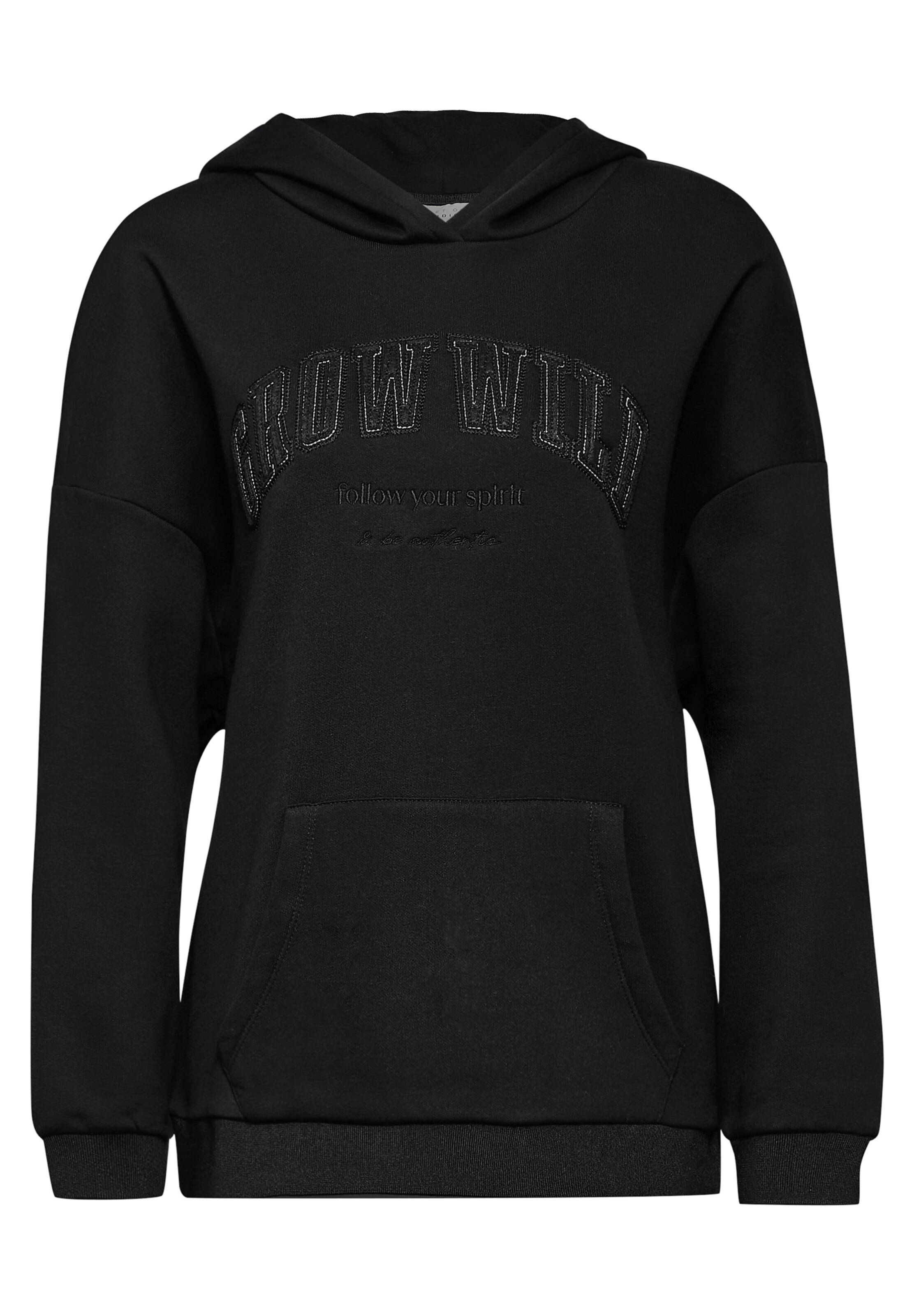 Street One Studio Sweatshirt in Black: front