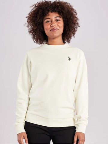 U.S. POLO ASSN. Sweatshirt 'Adele' in Wit: voorkant