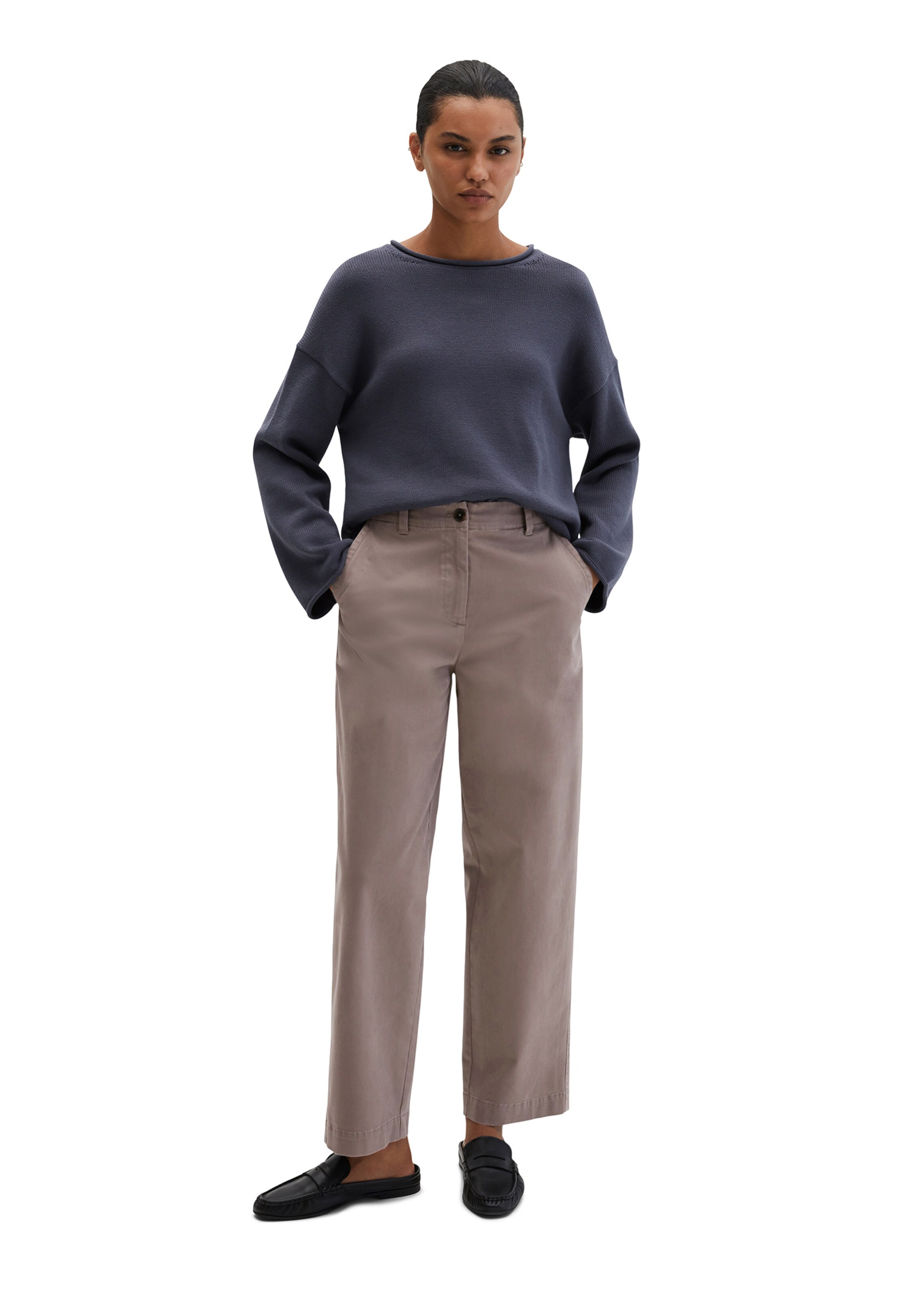 Loosefit Pantalon 'Barrel' Marc O'Polo en marron