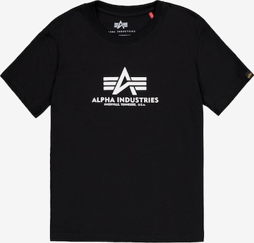 ALPHA INDUSTRIES Shirt in Zwart: voorkant