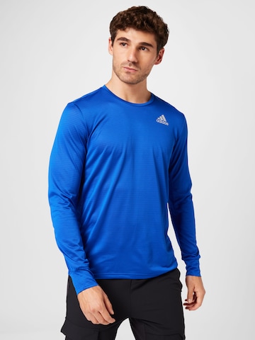 mėlyna ADIDAS SPORTSWEAR Sportiniai marškinėliai 'Own The Run': priekis