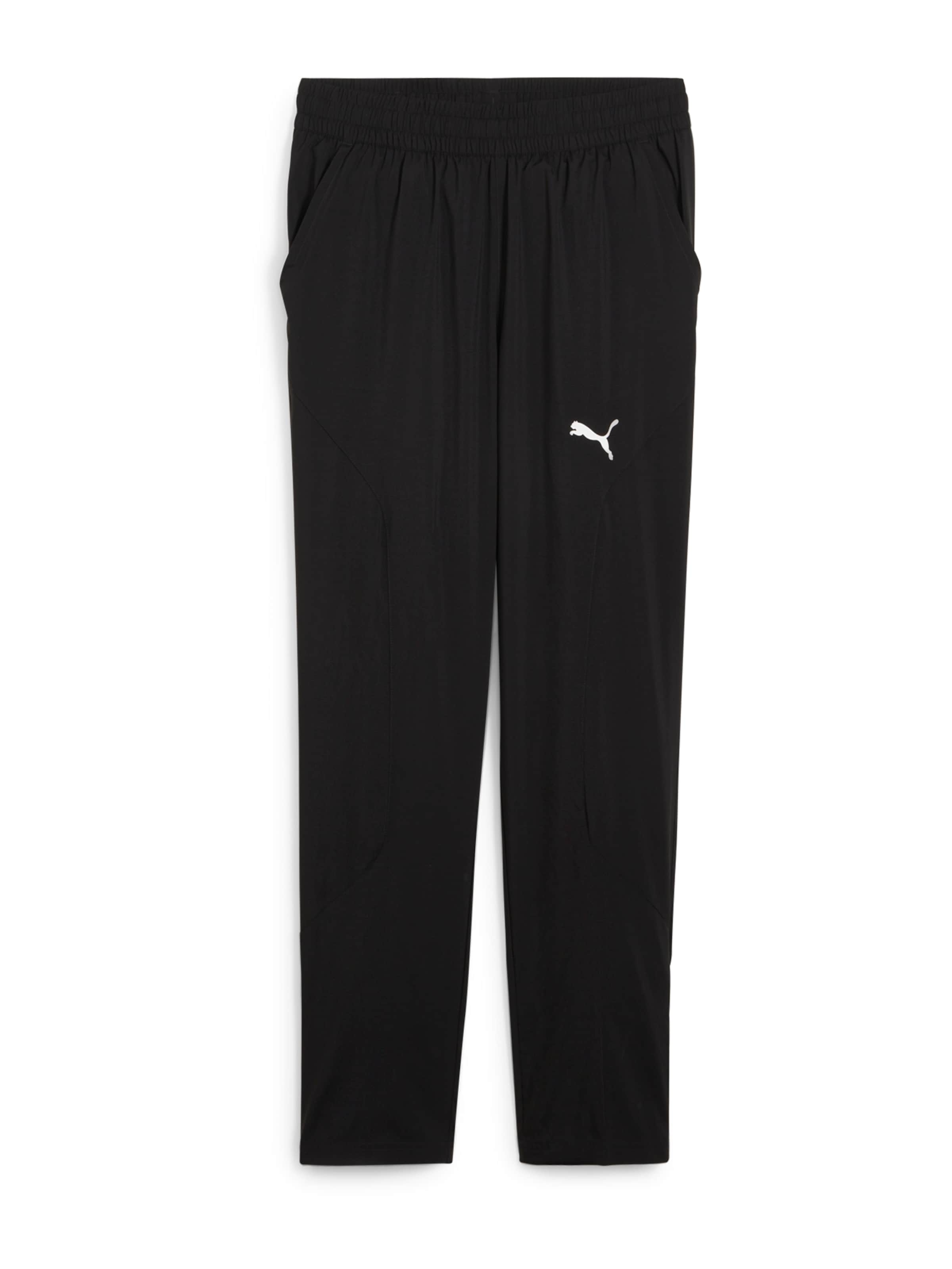 PUMA Tapered Workout Pants in Black: front