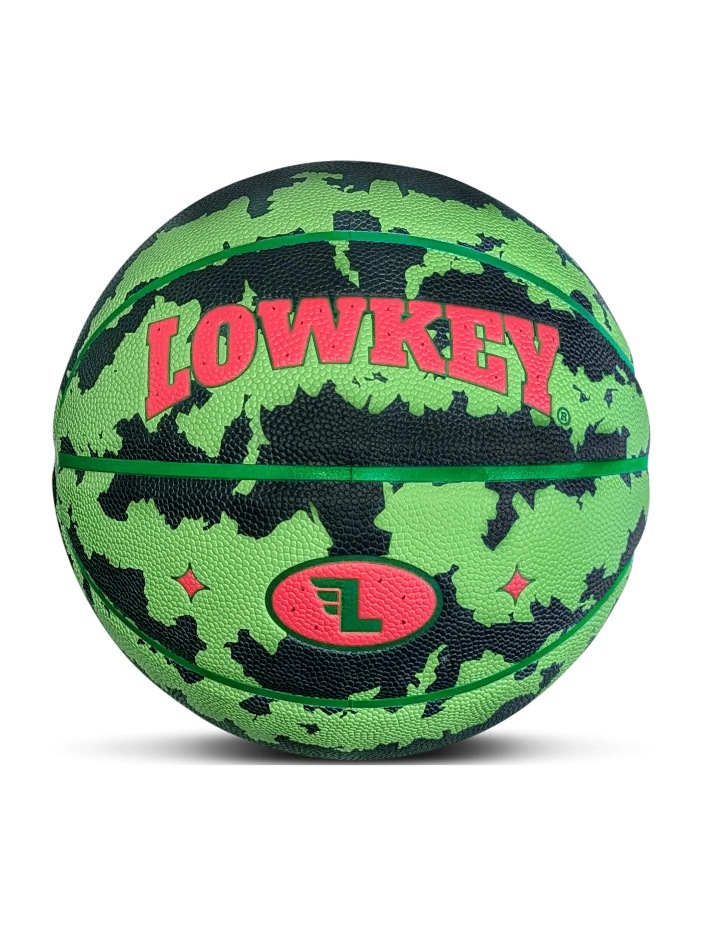 Lowkey Ball 'Melon Basketball Indoor & Outdoor Größe 7 | Wassermelonen Design'‌‌‌‌ in Grün: Vorderseite