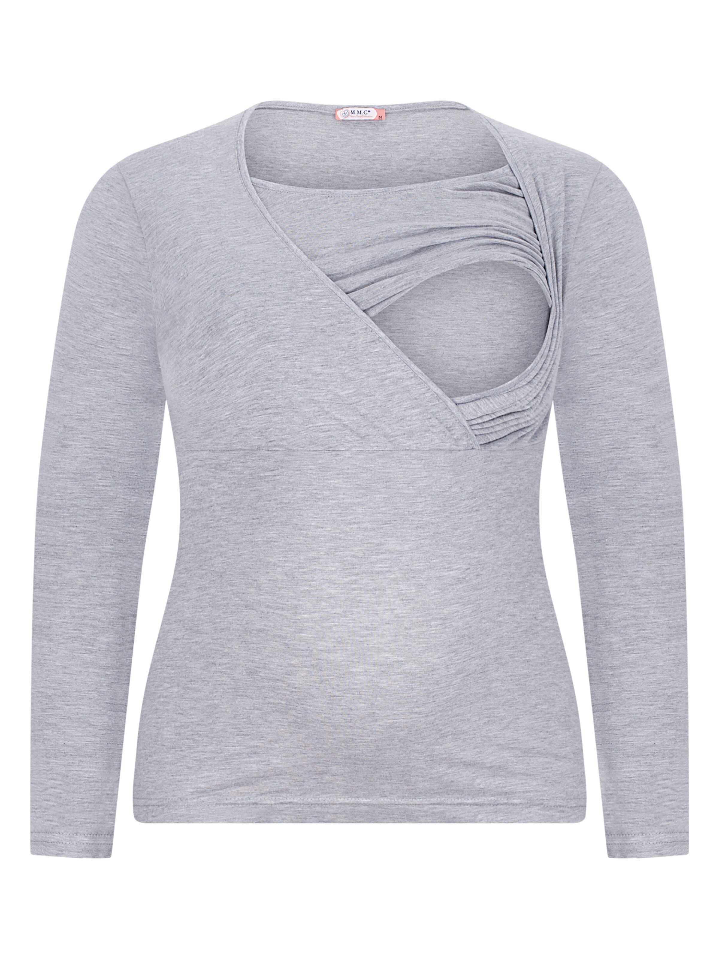 M.M.C. Shirt 'Stillshirt Langarm' in Grey