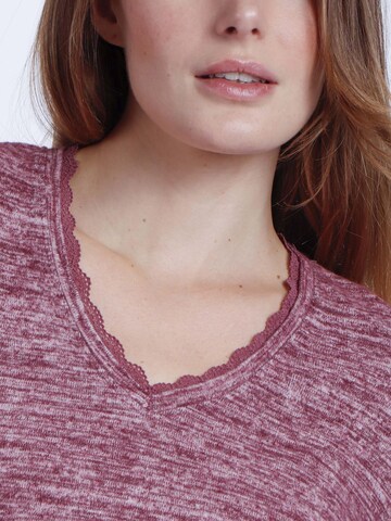 admas - Top 'ADMAS Camiseta Manga Larga Calentita Puntilla para Mujer' en rojo