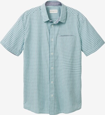 TOM TAILOR Button Up Shirt in Blue: front