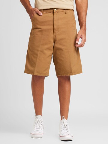 Carhartt WIP - Loosefit Calças em castanho: frente