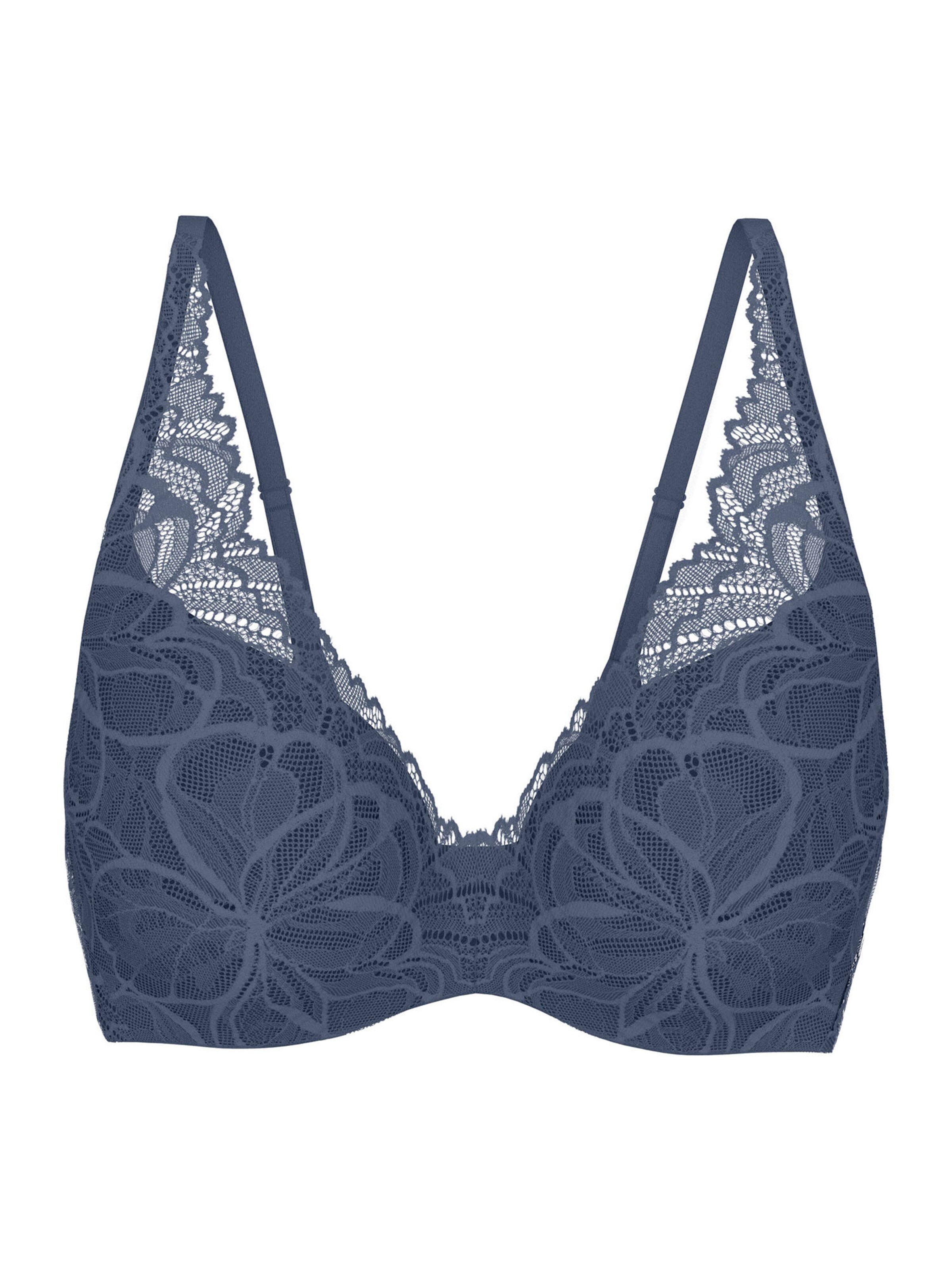 TRIUMPH Bra ' Red Label Body Make-Up Illusion Lace ' in Blue: front