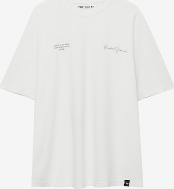 Pull&Bear Shirt in White: front