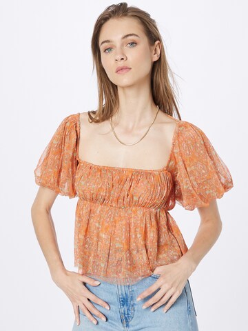 Free People Blouse 'PENELOPE' in Oranje: voorkant