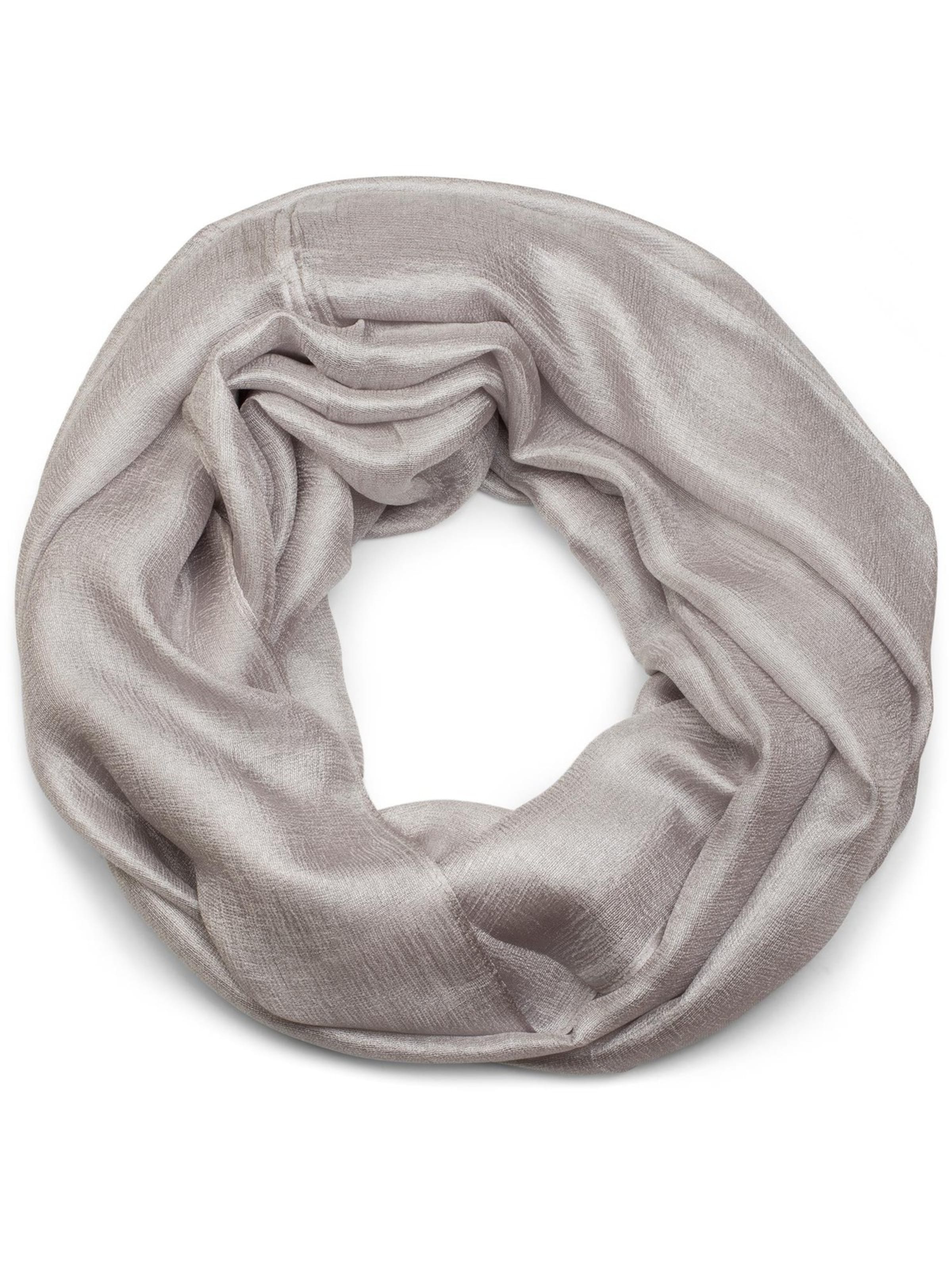 styleBREAKER Schlauchschal 'Seidiger Einfarbiger Loop'‌‌‌ in Grau: Vorderseite