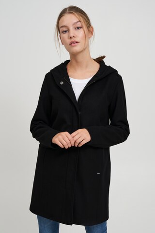 Oxmo Between-Seasons Coat 'Nelina' in Black: front