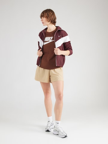 ruda Nike Sportswear Siauras Marškinėliai 'ESSNTL'