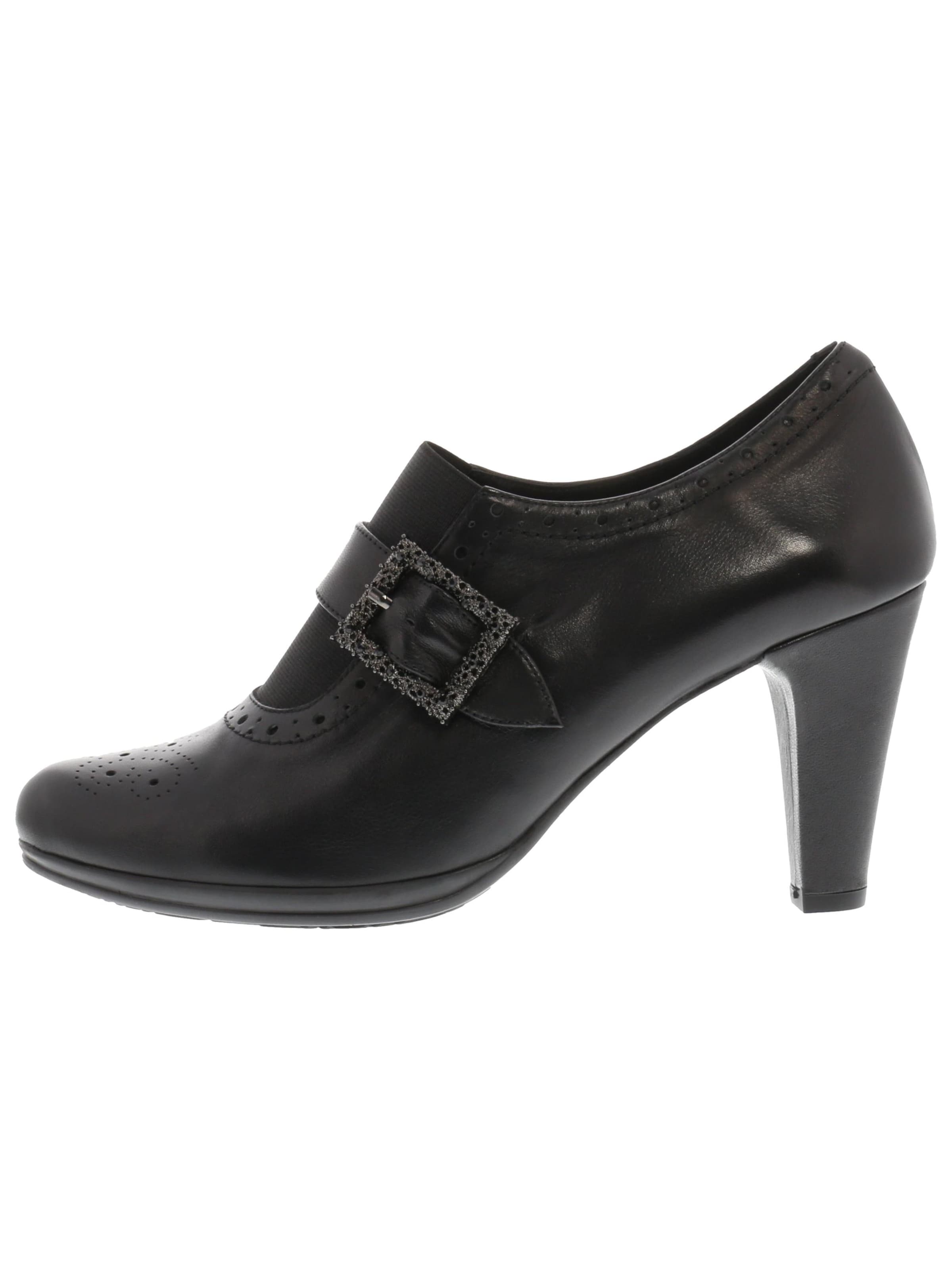 XAVER LUIS Schuhmanufaktur Platform Heels 'SOLANA' in Black: front