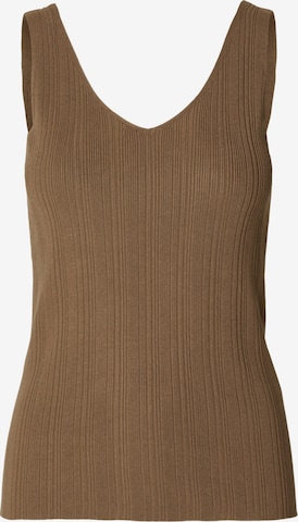 Tops en tricot 'Trixie' SELECTED FEMME en marron : devant