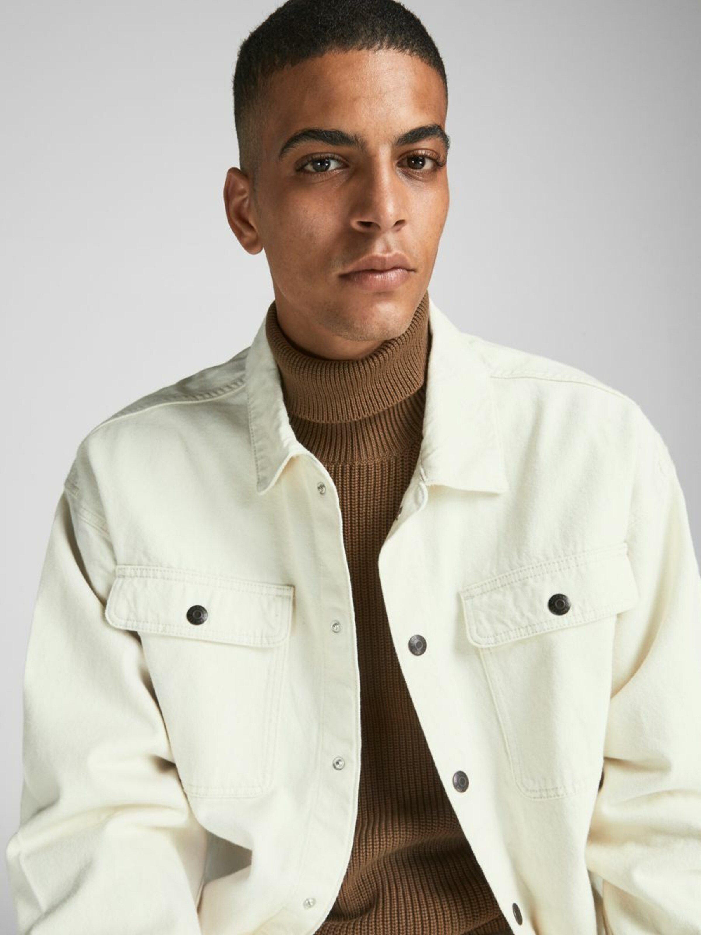 Männer Jacken JACK & JONES Jacke in Ecru - OD18861 Männer Jacken JACK & JONES Jacke in Ecru - OD18861