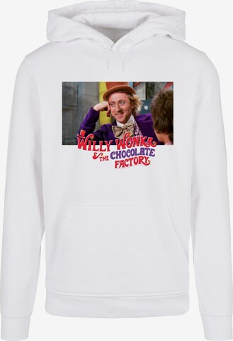ABSOLUTE CULT Sweatshirt 'Willy Wonka And The Chocolate Factory - Condescending Wonka' in Wit: voorkant