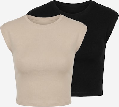 Marškinėliai 'Jasmin' iš studioselect, spalva – smėlio spalva / juoda, Prekių apžvalga