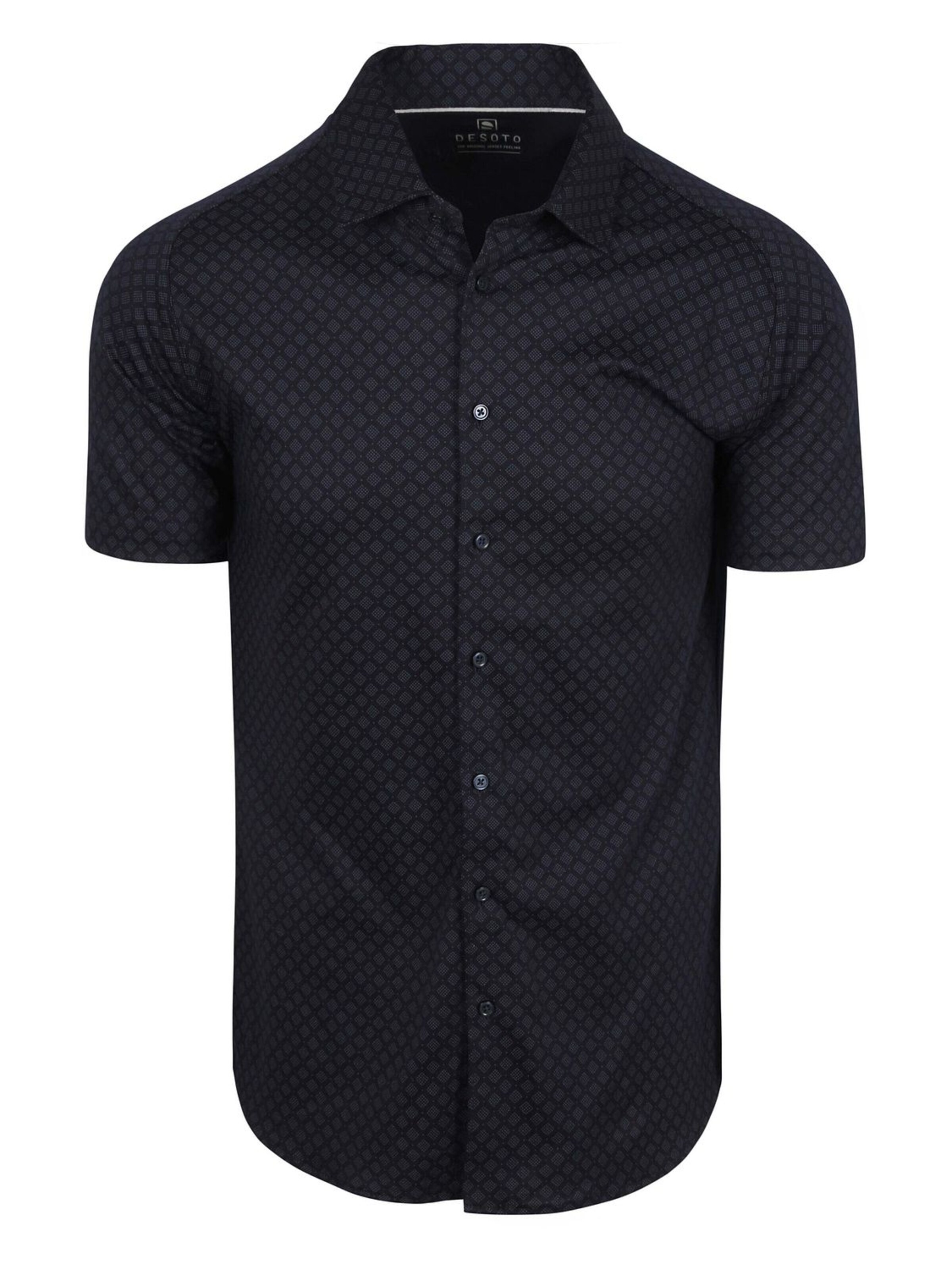 DESOTO Slim fit Button Up Shirt in Blue: front