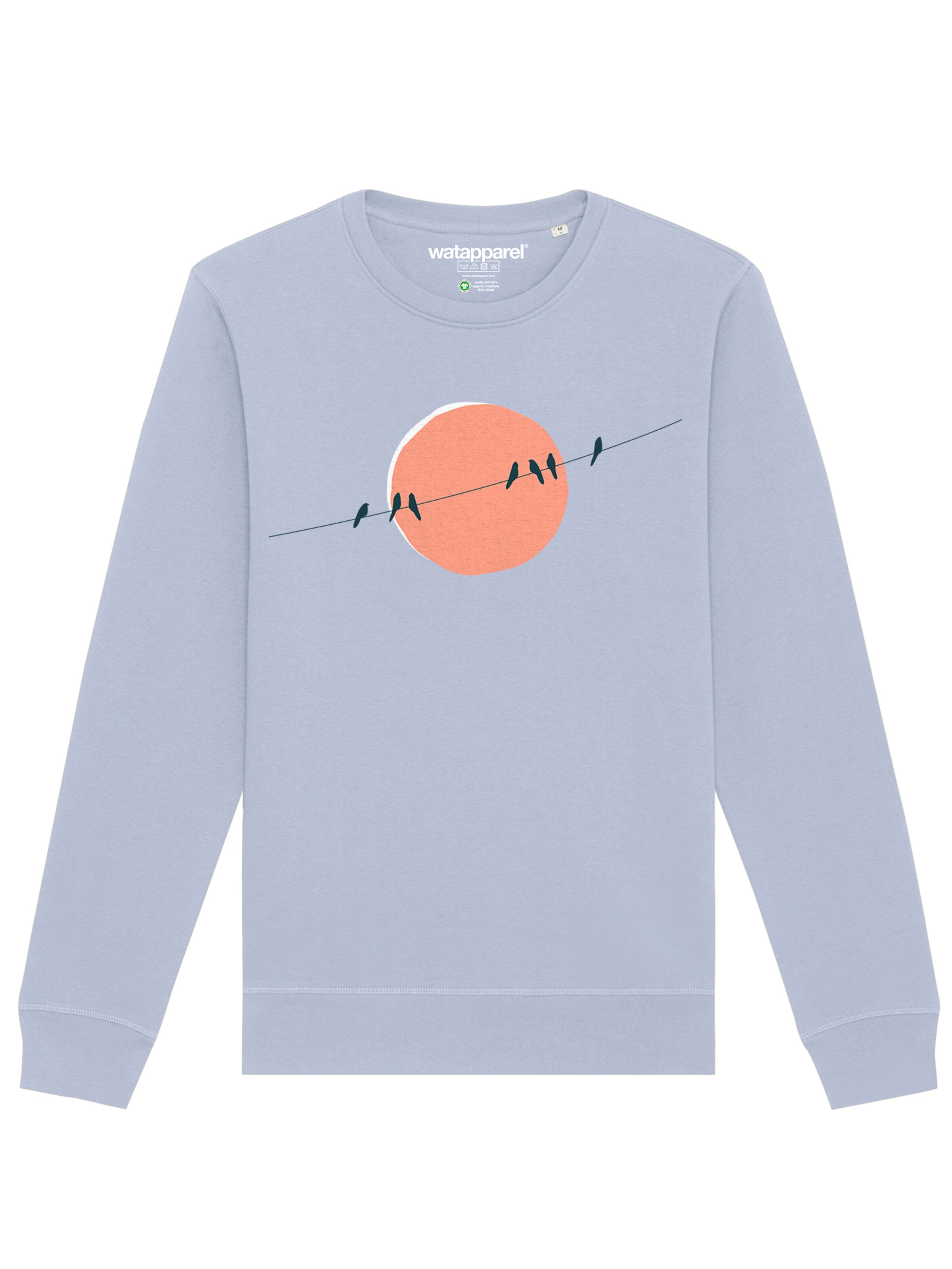 Watapparel Sweatshirt 'Countryside 01' in Blauw: voorkant