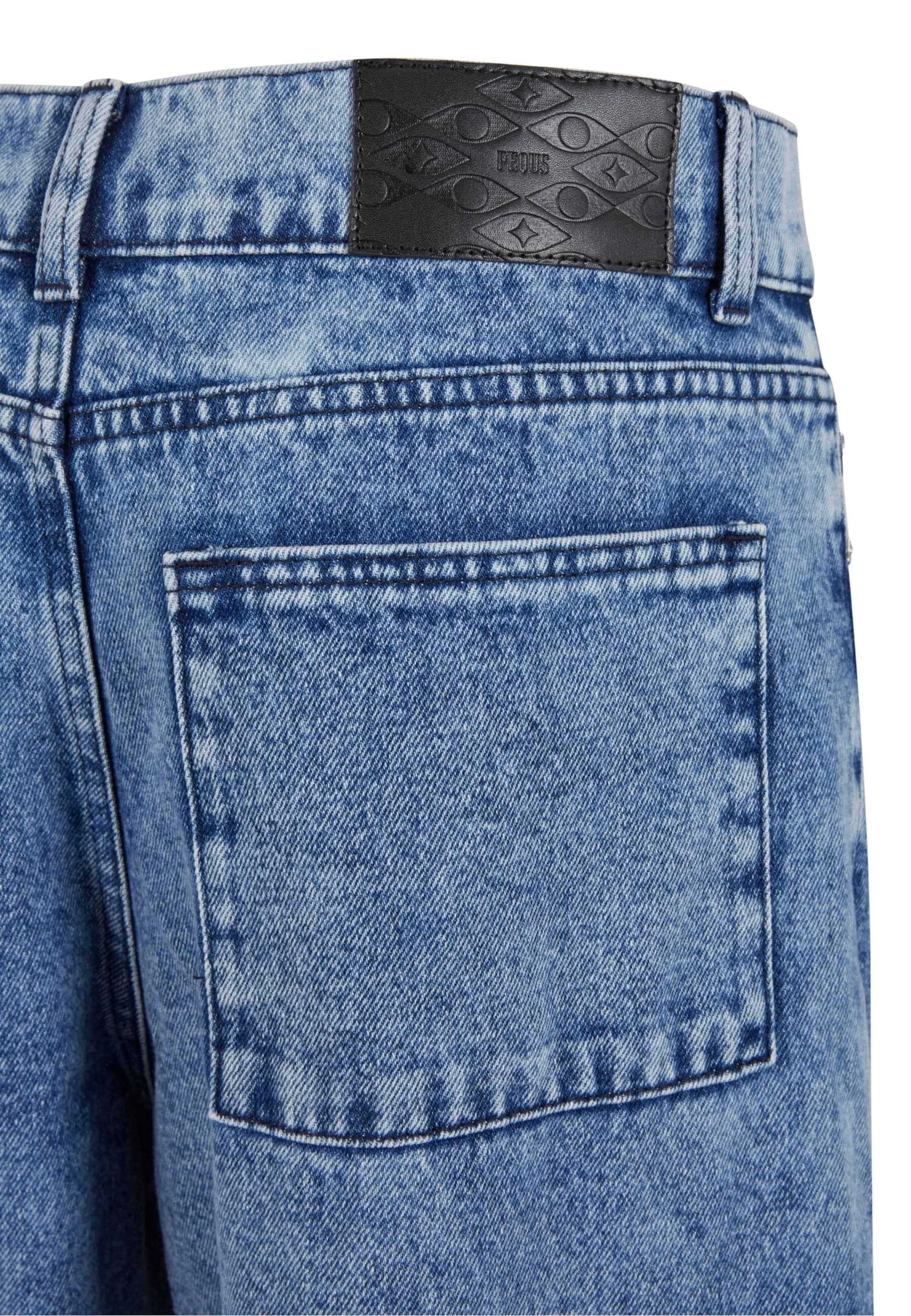 Pequs Loosefit Cargojeans i blå