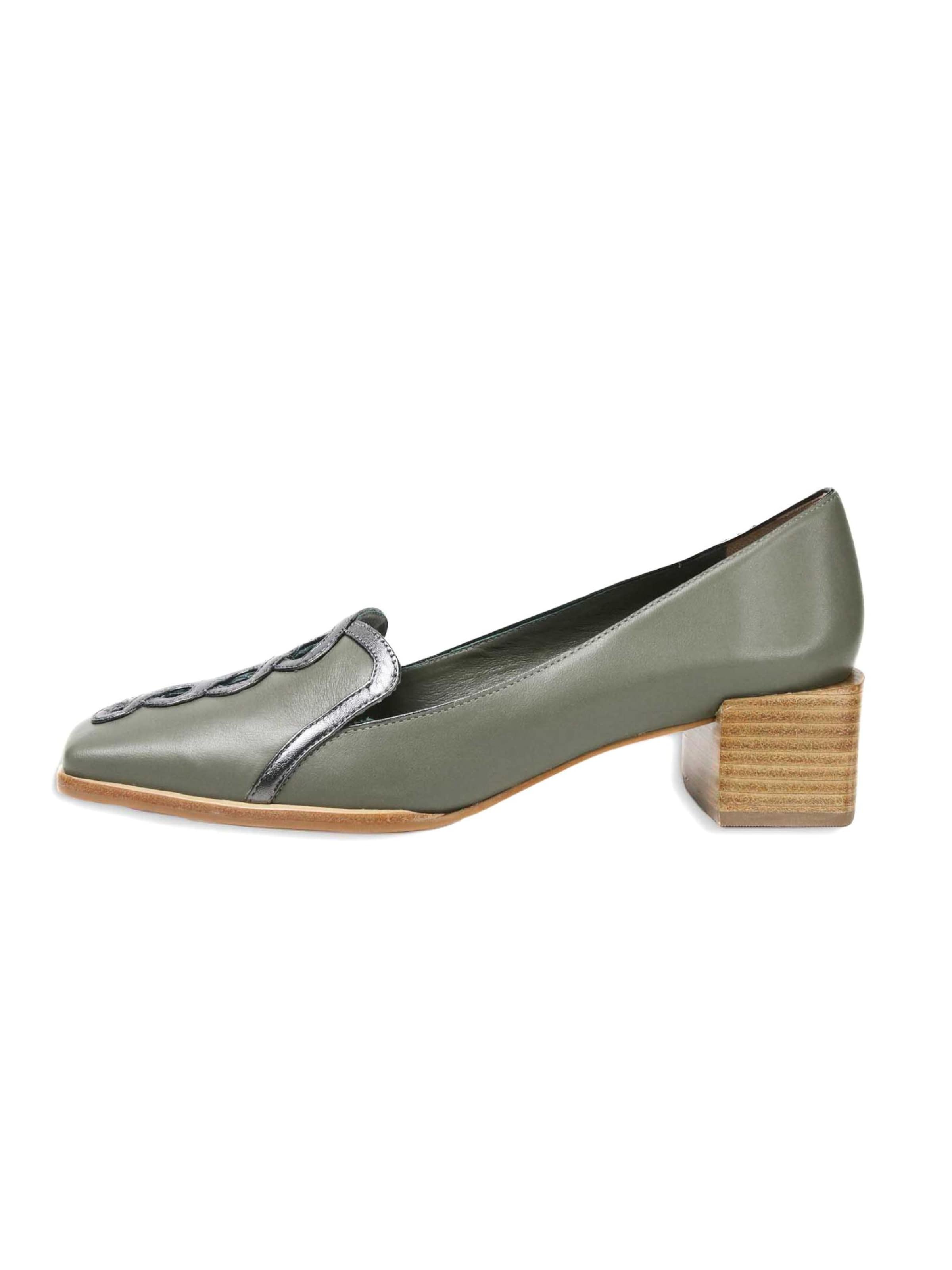 Mocassin 'Mocassin Cordia en cuir vert' Mangara Atelier en vert : devant