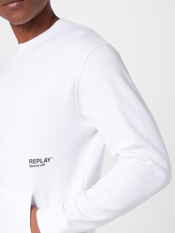 REPLAYSweater majica - bijela boja