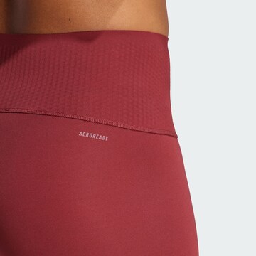 ADIDAS PERFORMANCE Skinny Sportbroek 'Optime Power' in Rood