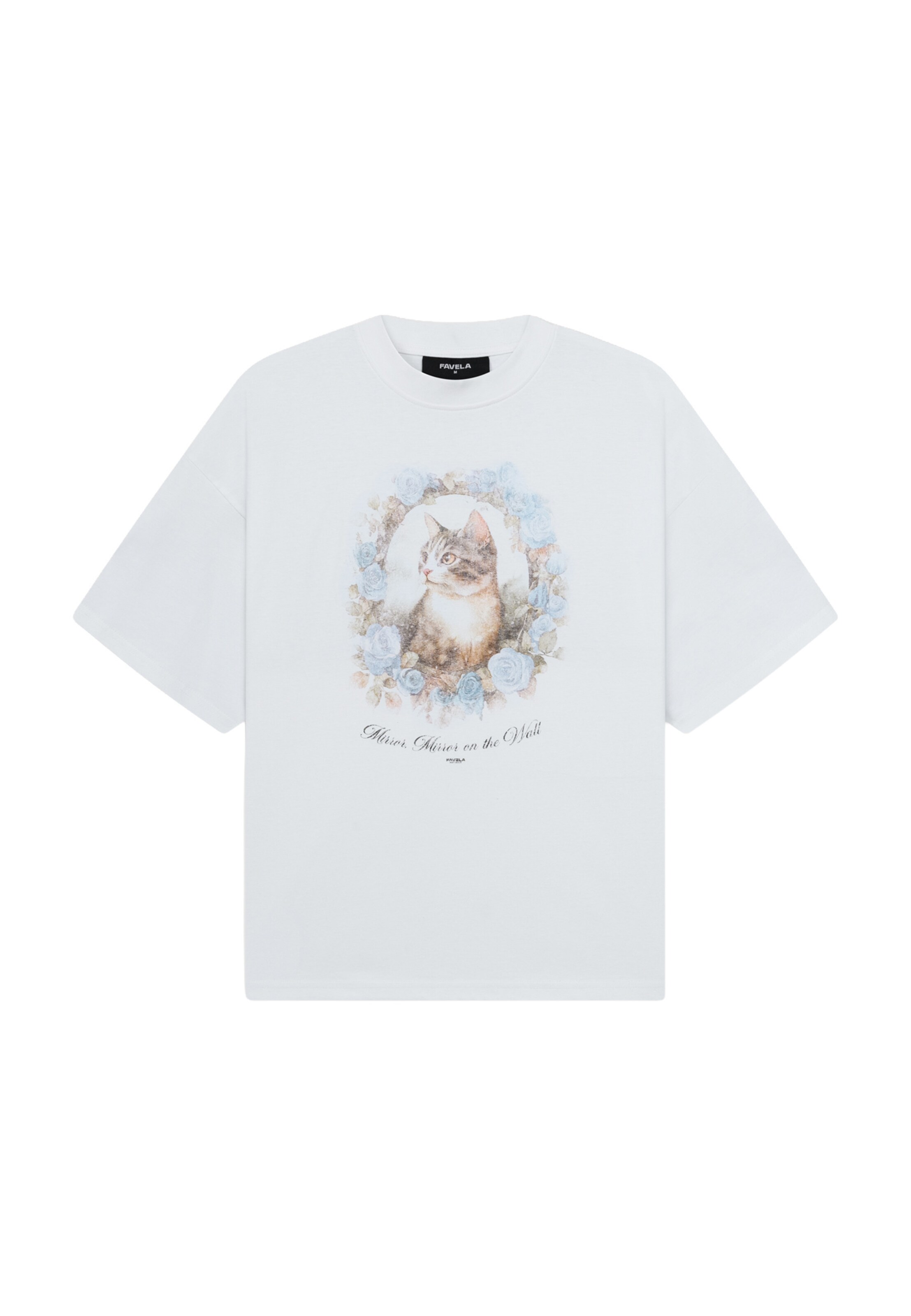 FAVELA Shirt 'Mirror Mirror' in L in Light blue / Brown / Grey / White, Item view