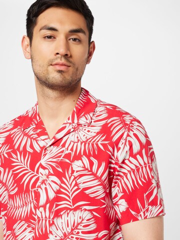 Key Largo Regular fit Button Up Shirt 'HAVANNA' in Red