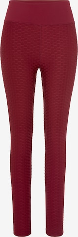 LASCANA ACTIVE Skinny Workout Pants 'Vivance Active' in Red: front